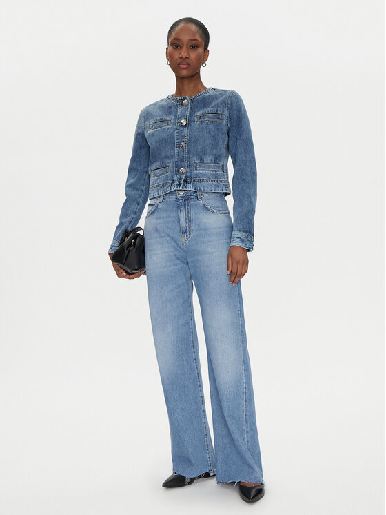PINKO PINKO Farmer kabát 104980 A2DW Sötétkék Regular Fit