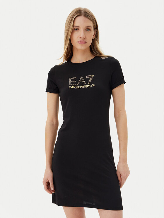 EA7 Emporio Armani EA7 Emporio Armani Rochie de zi 7W000478 AF12500 UC001 Negru Regular Fit