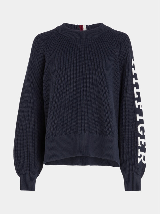 Tommy Hilfiger Tommy Hilfiger Sweater WW0WW39002 Sötétkék Regular Fit