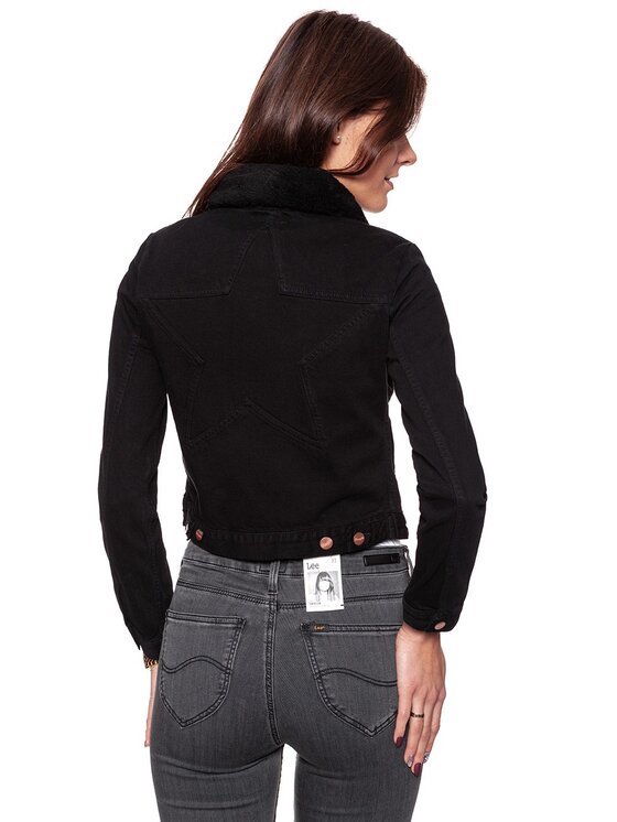 Wrangler Wrangler Kurtka damska STAR JACKET Czarny Regular Fit