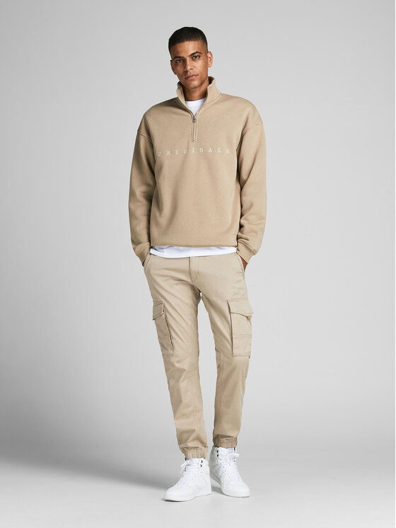 Jack&Jones Jack&Jones Joggery Paul 12193754 Beżowy Slim Fit
