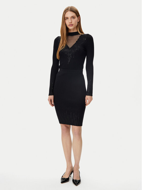 Guess Guess Džemper W5RR15 Z2Y50 Crna Regular Fit