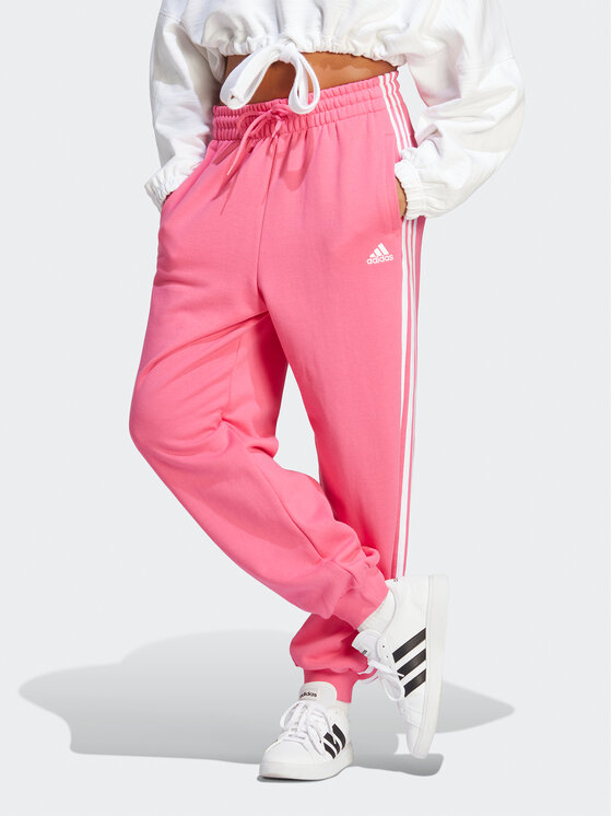 adidas Jogginghose Essentials 3 Stripes French Terry Loose Fit Joggers H44578 Rosa Loose Fit Modivo