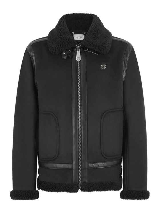 PHILIPP PLEIN PHILIPP PLEIN Vatovaná bunda 31203 Černá Regular Fit