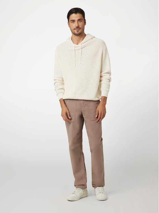 Guess Guess Kalhoty z materiálu 168847 Hnědá Regular Fit