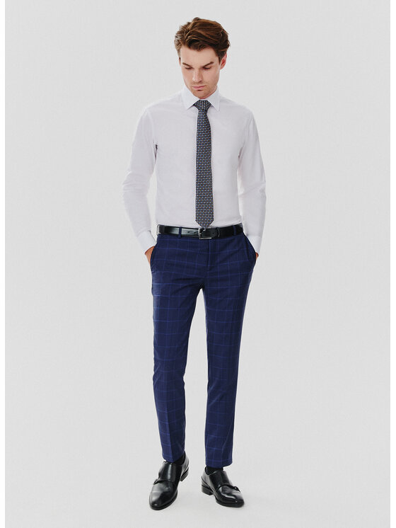 Pako Lorente Pako Lorente Spodnie garniturowe P24SF-6G-014 Granatowy Slim Fit