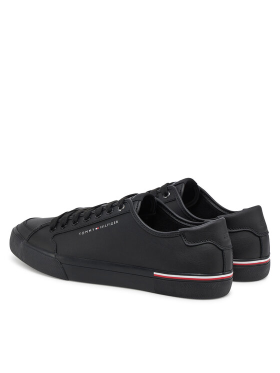 Tommy Hilfiger Tommy Hilfiger Tenisice Core Corporate Vulc Leather FM0FM05399 Crna