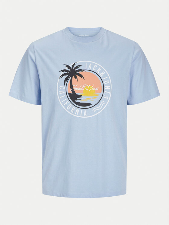 Jack&Jones Junior Jack&Jones Junior T-Shirt Palm 12269922 Světle modrá Regular Fit