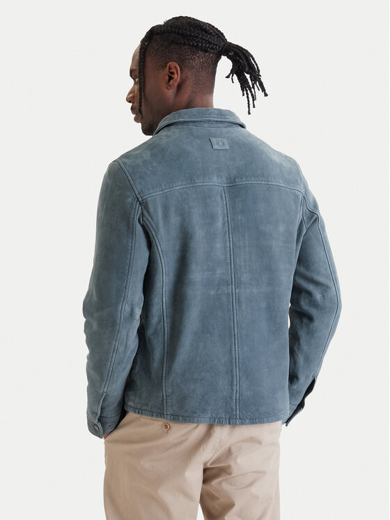 Milestone Milestone Lederjacke Valerio 612205 60790 Blau Regular Fit