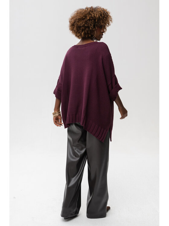 blue shadow blue shadow Sweter Nell Fioletowy Regular Fit