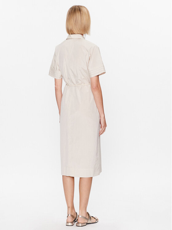 Peserico Peserico Рокля тип риза S02136A Бежов Regular Fit