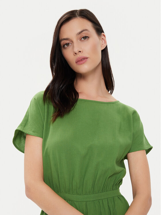 United Colors Of Benetton United Colors Of Benetton Poletna obleka 4ENBDV097 Zelena Regular Fit