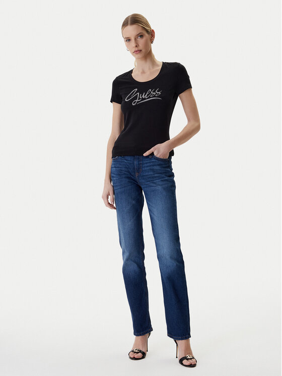 Guess Guess T-Shirt W6RI24 J1314 Schwarz Regular Fit