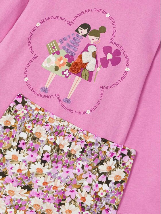 Mayoral Mayoral Set Bluse und Leggings 4713 Rosa Regular Fit
