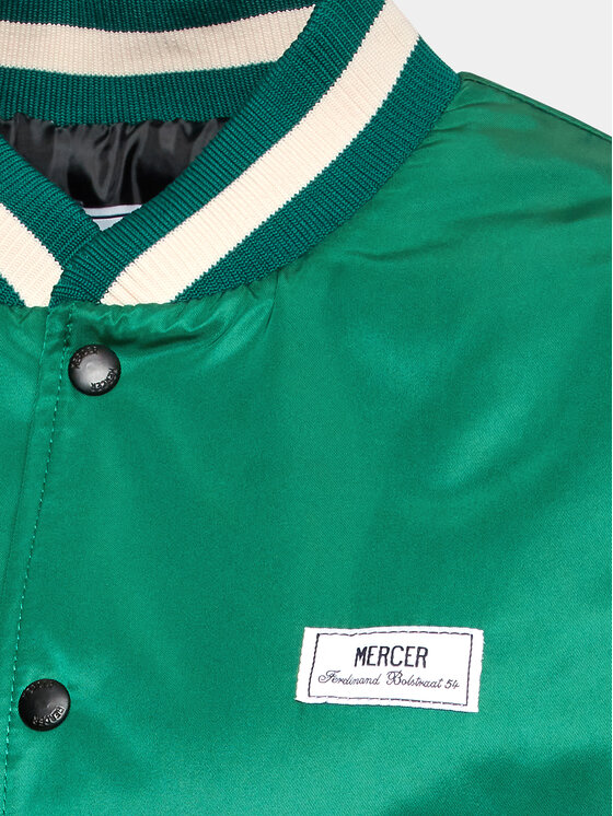 Mercer Amsterdam Mercer Amsterdam Kurtka bomber Unisex The Re-Varsity MEAP231010 Zielony Relaxed Fit