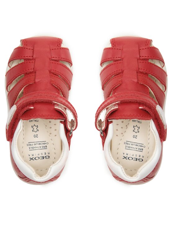 Geox red sandals discount