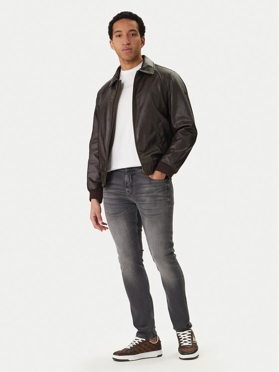 Guess Guess Jeansy Chris M2YA27 D4Q52 Szary Super Skinny Fit