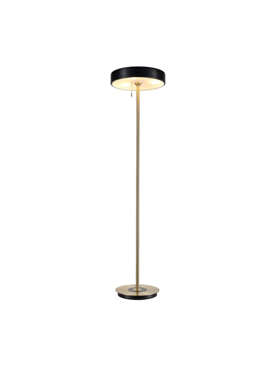 MIAhome MIAhome Lampa podłogowa Artis czarno-złota 162 cm Czarny