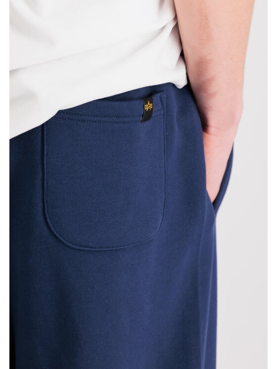 Alpha Industries Alpha Industries Joggery Alpha Essentials Rubber Logo Jogger Granatowy Relaxed Fit