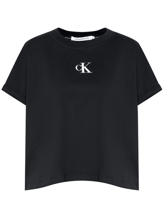 Calvin Klein Jeans Футболка J20J216353 Чорний Boxy Fit • Modivo.ua