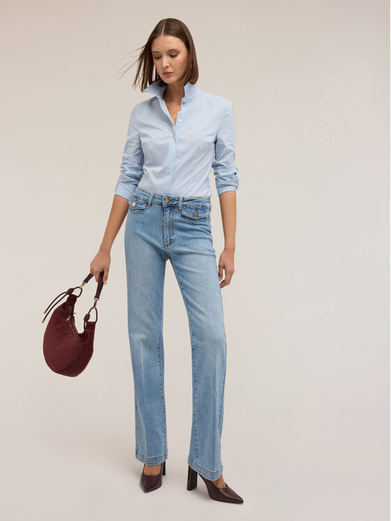 Motivi Motivi Camicia 5326Q900768N0S1 Turchese Regular Fit