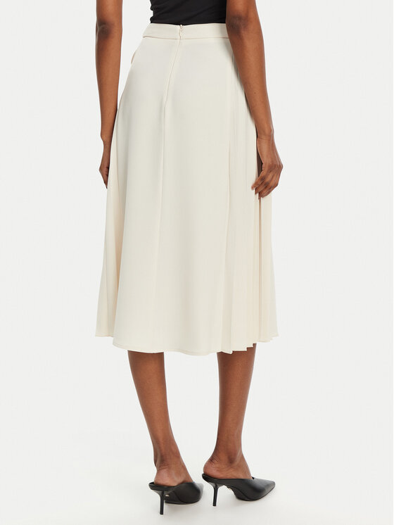 Rinascimento Rinascimento Midi sukně CFC0122491003 Écru Regular Fit