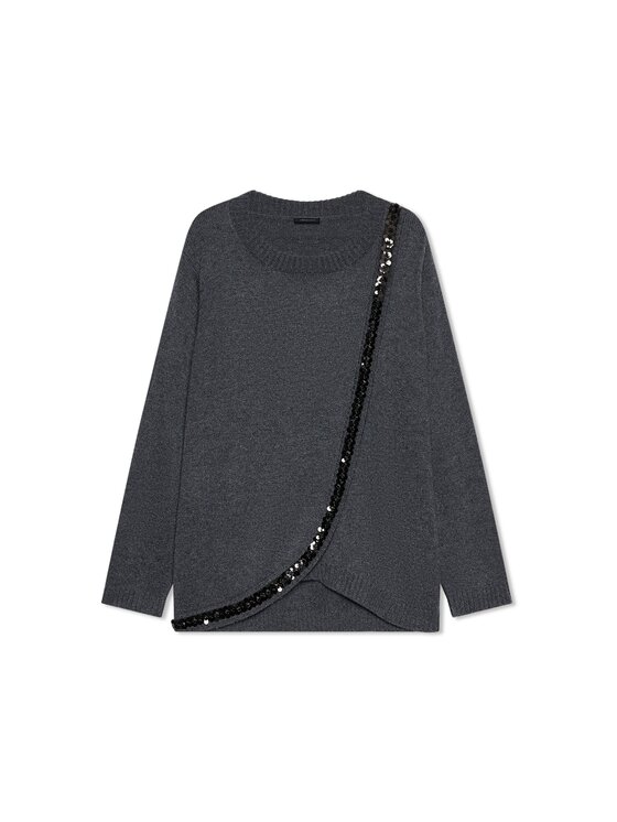 Fiorella Rubino Fiorella Rubino Sweter M582L008880N023 Szary Regular Fit