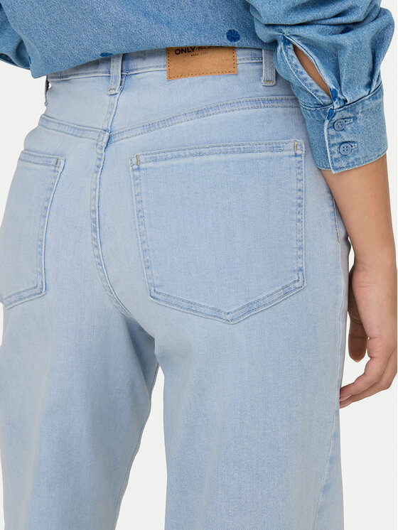 ONLY ONLY Blugi Madison 15338289 Albastru celest Wide Leg