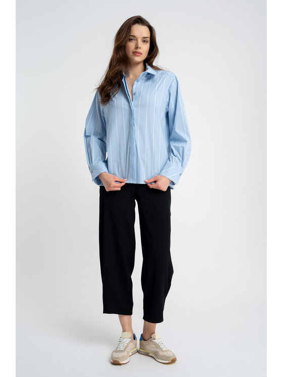 CLICK CLICK Spodnie materiałowe 30-346 Czarny Loose Fit