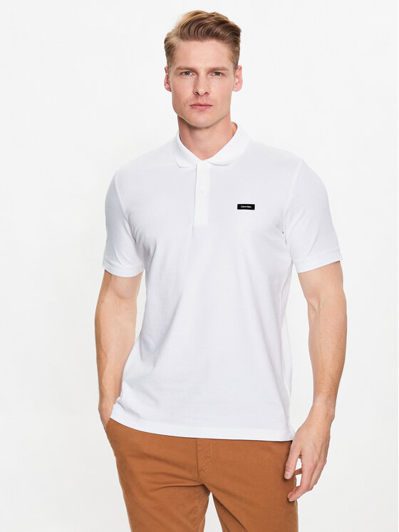 Calvin Klein Polo K10K111196 Balts Regular Fit