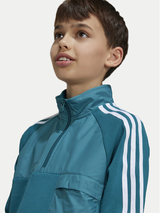 adidas adidas Felpa IY0012 Turchese Relaxed Fit