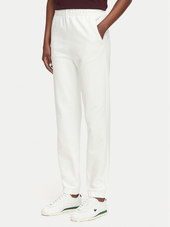Lacoste Pantaloni trening XF5268 Alb Regular Fit