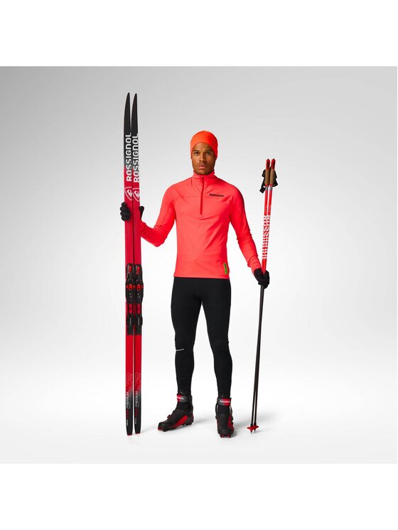 Rossignol Rossignol Bluza techniczna M Hero Half Zip First Layer Czerwony Slim Fit