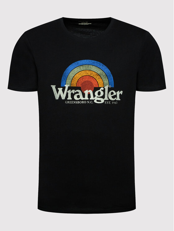 Wrangler Wrangler T-Shirt Sunrise W7J2D3100 112146356 Czarny Regular Fit