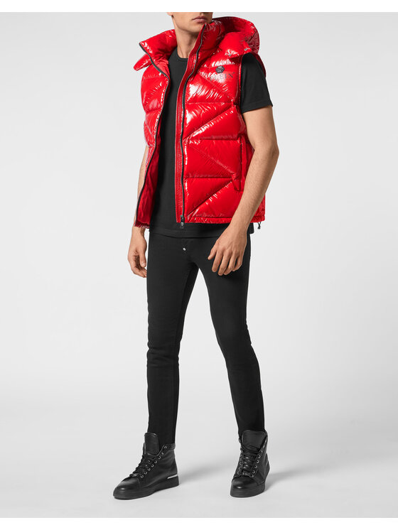 PHILIPP PLEIN PHILIPP PLEIN Giubbotto piumino 61 Rosso Regular Fit