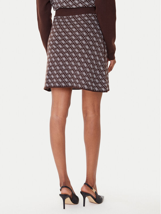 Guess Guess Пола тип молив W5BD81 Z3JD2 Кафяв Slim Fit