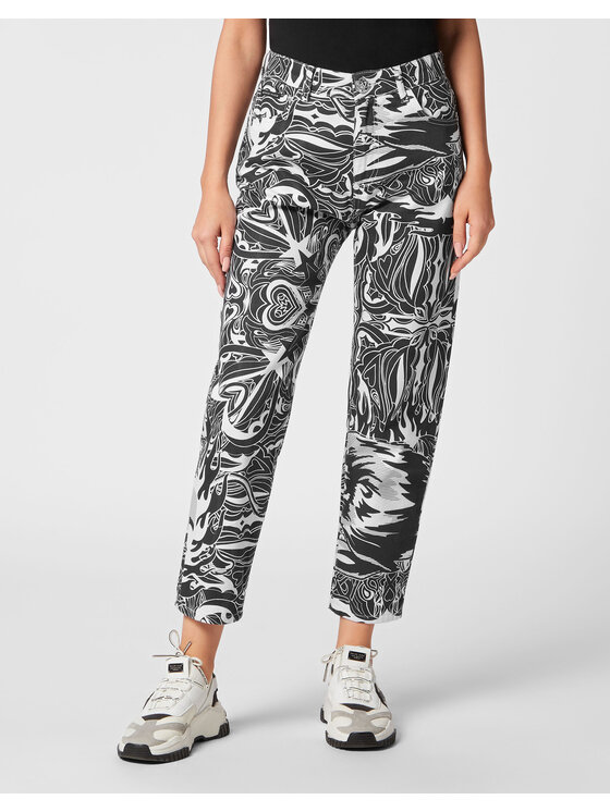 PHILIPP PLEIN PHILIPP PLEIN Jeansy 15351 Biały Mom Fit