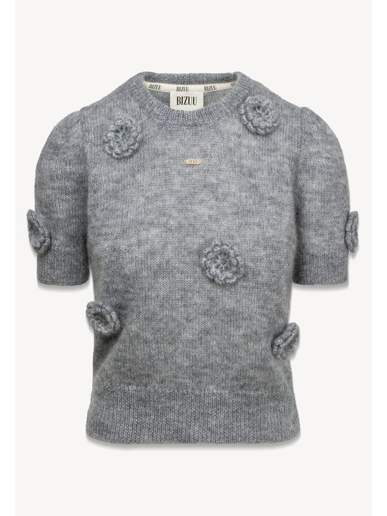 BIZUU BIZUU Sweter ADRIS Szary Standard Fit