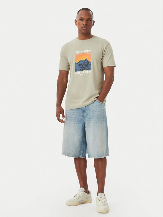 Quiksilver Quiksilver Marškinėliai Feel The Outside EQYZT08004 Smėlio Regular Fit
