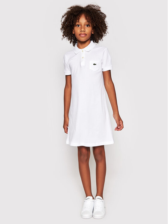 Lacoste Lacoste Haljina za svaki dan EJ2816 Bijela Regular Fit