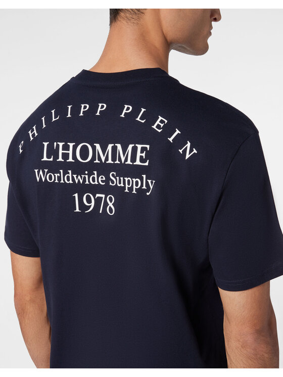 PHILIPP PLEIN PHILIPP PLEIN T-Shirt 23463 Tmavomodrá Regular Fit