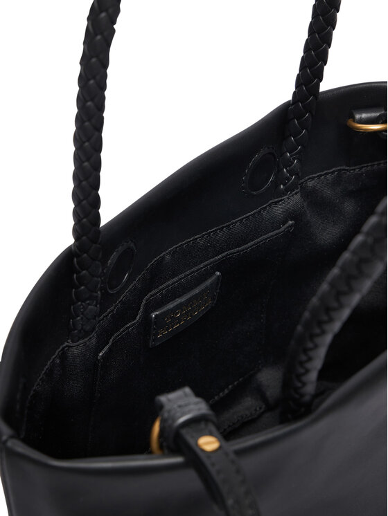 Tommy Hilfiger Tommy Hilfiger Torbica Th Marina Bucket Leather AW0AW18739 Crna