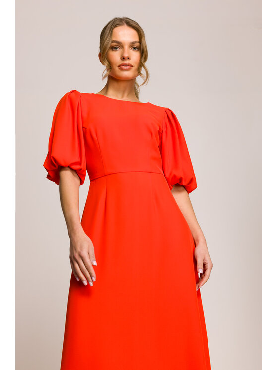 Stylove Stylove Večerní šaty S399 Oranžová Premium Fit