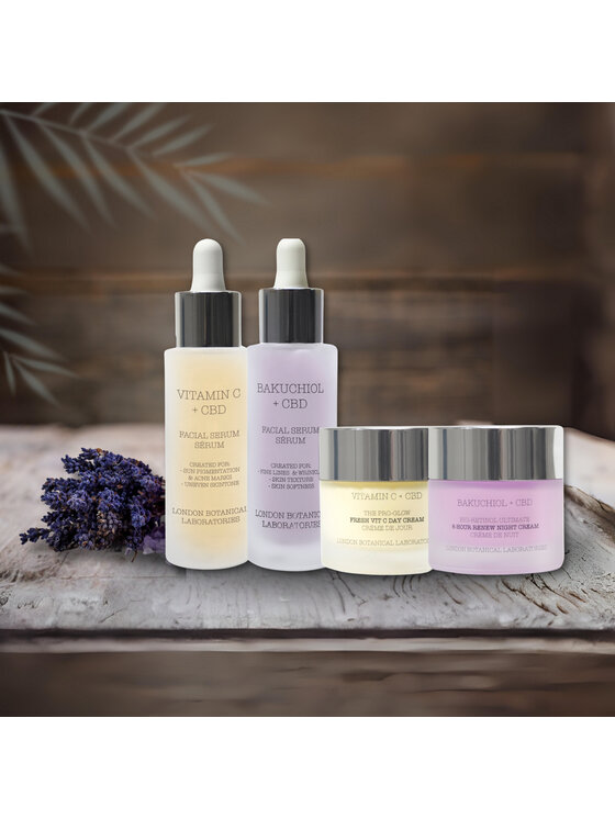 London Botanical Laboratories London Botanical Laboratories Bakuchiol + Witamina C Zestaw Pielęgnacyjny Serum