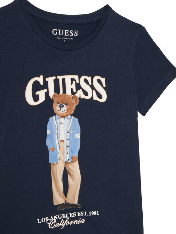 Guess Guess Tricou J6YI08 K3710 Bleumarin Regular Fit