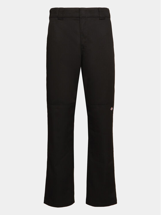 Dickies Bavlnené nohavice Double DK0A4XZE Čierna Slim Fit