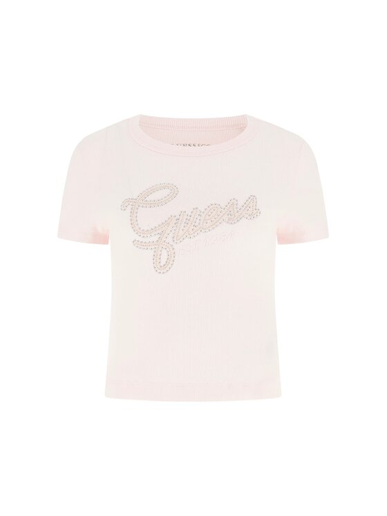 Guess Guess Футболка W6RI22 KA0H1 Рожевий Slim Fit