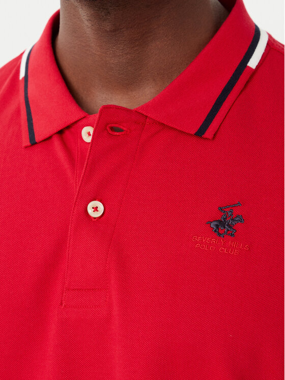 Beverly Hills Polo Club Beverly Hills Polo Club Polo marškinėliai P-SS26M-P2525 Raudona Regular Fit