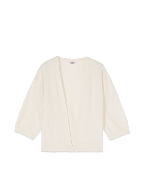 Oltre Oltre Sweter M525J005297N011 Biały Regular Fit
