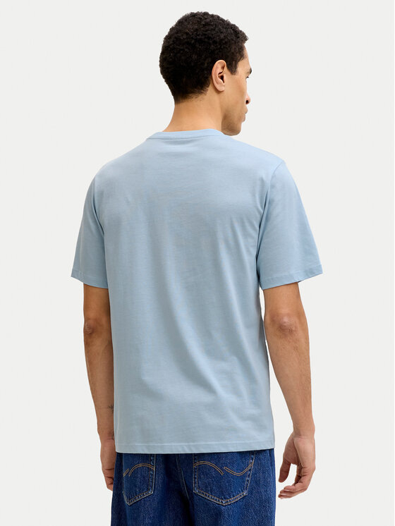Jack & Jones Jack & Jones Tricou Jjrain Tee Ss Crew Neck 12288097 Albastru celest Regular Fit